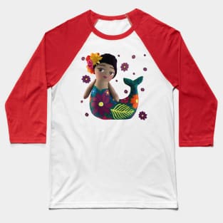 Mexican mermaid rag doll muñeca lele original maria toy from queretaro mexico Baseball T-Shirt